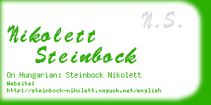 nikolett steinbock business card